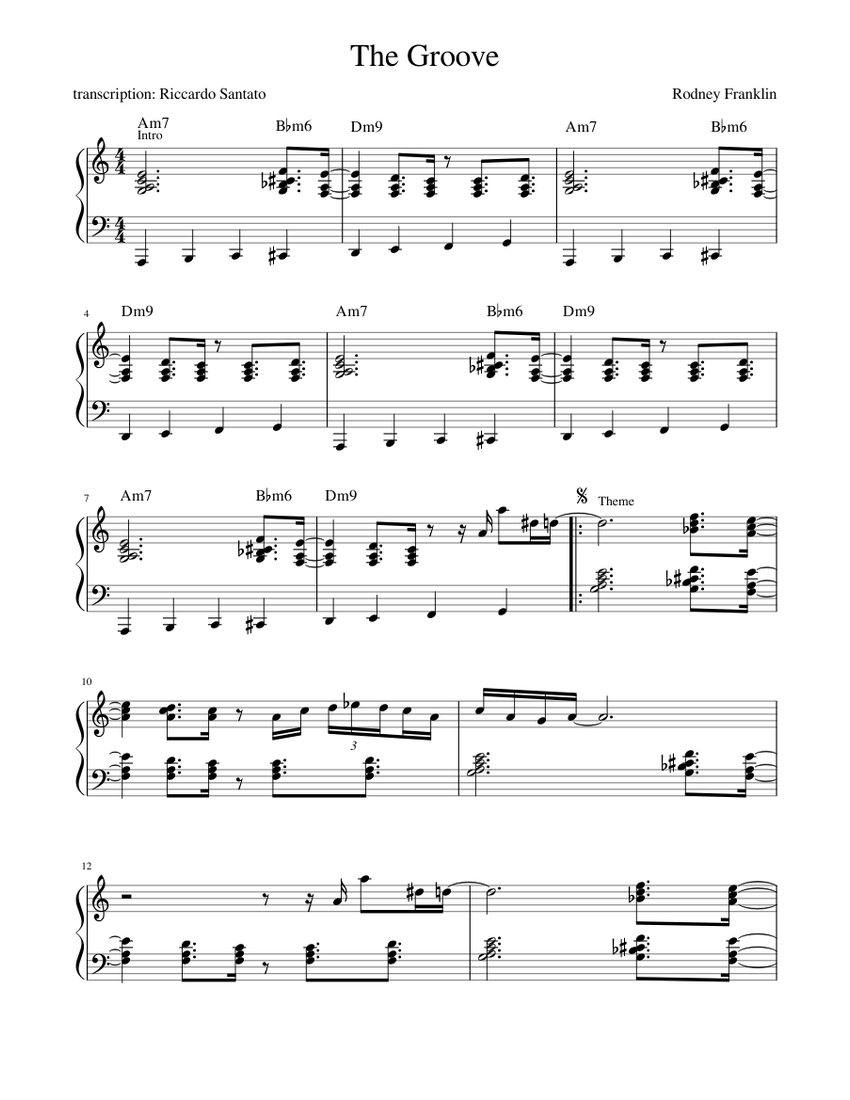 The Groove Sheet music for Piano (Solo)