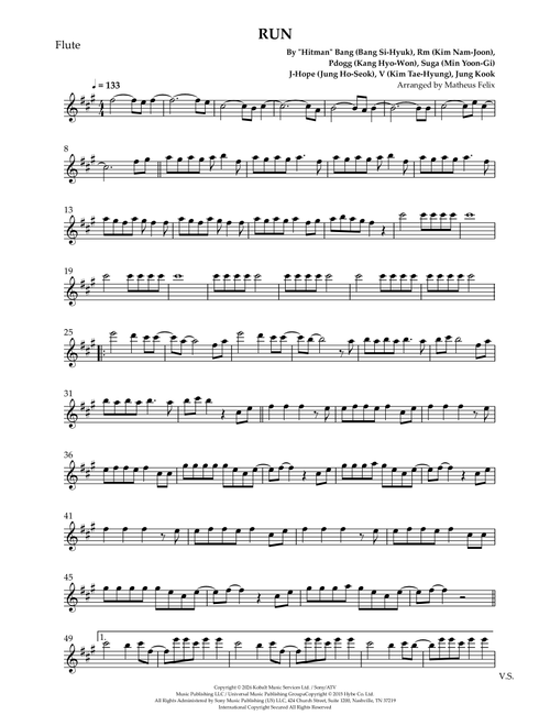Run (Arr. Matheus Felix) - BTS (Flute Solo)