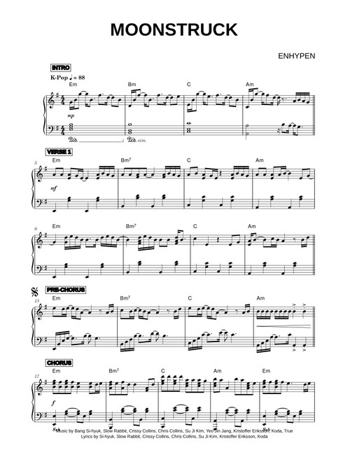 Moonstruck - ENHYPEN (Piano)