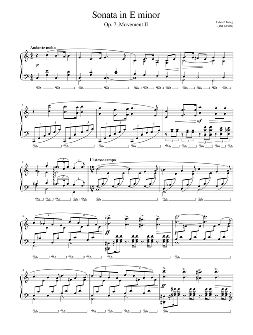 Grieg - Sonata in E minor Movement 2