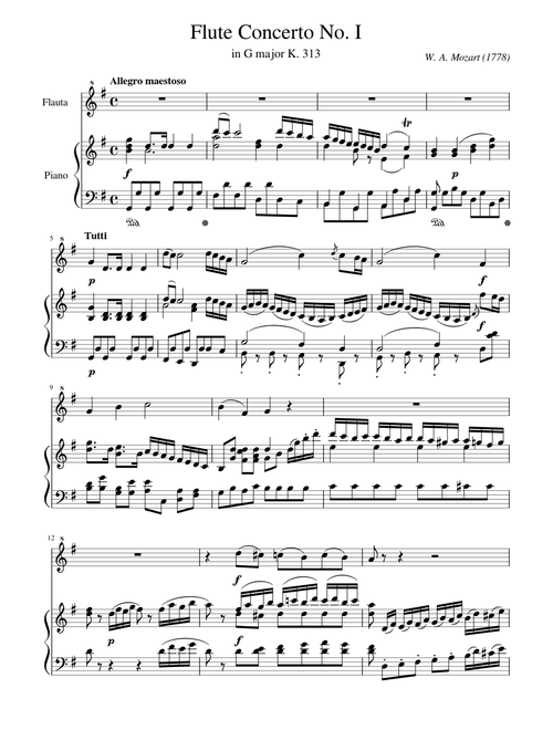Flute Concerto in G major (full) - Mozart (Recorder)