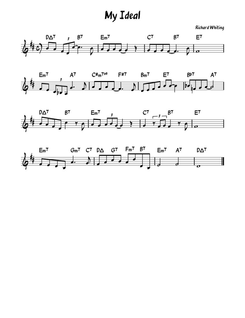 My Ideal Sheet Music For Trumpet In B flat Solo Musescore