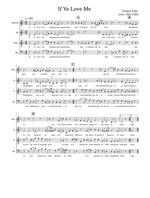 If Ye Love Me (Tallis)