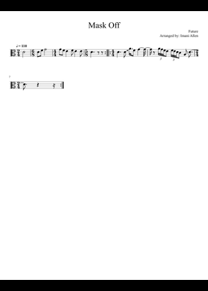 Mask Off Sheet Music for Violin, Viola, Cello (String Quartet ...