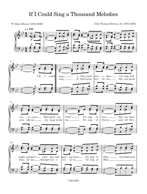If I Could Sing a Thousand Melodies