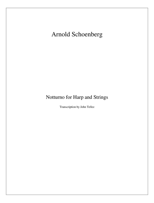 Notturno (Arr. John Tellez) - Arnold Schoenberg (Piano Solo)