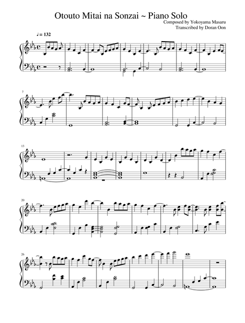 Otouto Mitai na Sonzai ~ Piano Solo