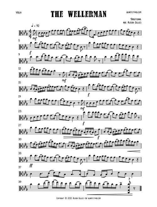 The Wellerman Sea Shanty - Solo Viola (Arr. Alison Gillies) - New Zealand Traditional (Viola Solo)