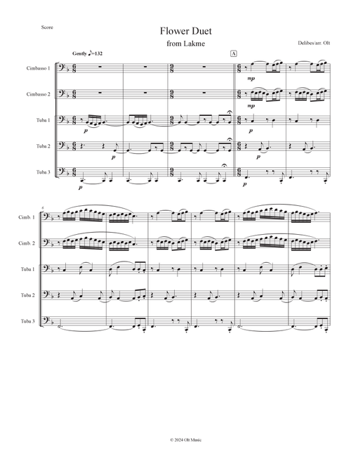 Flower Duet from Lakme (Arr. Tim Olt) - Leo Delibes (Brass Ensemble)