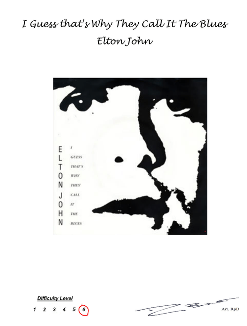 I Guess That's Why They Call It The Blues (Arr. RpB Music) - Elton John (Small Ensemble)