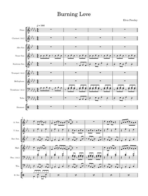 Burning Love - Elvis Presley (Pep Band)
