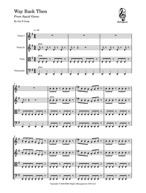 Way Back Then (Arr. Estreguin) - Jaeil Jung (String Quartet)