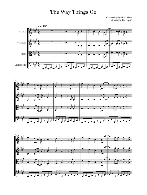 The Way Things Go – beabadoobee Violin Quartet