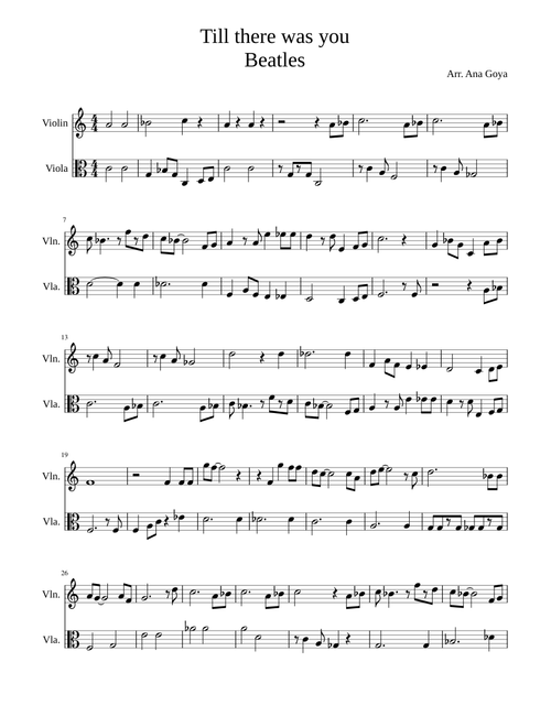 Till there was you beatles