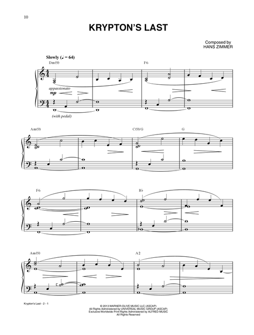 Krypton's Last (from Man Of Steel) - Hans Zimmer (Piano Solo)