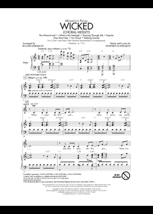Wicked score Sheet Music for Piano (Solo) | MuseScore.com