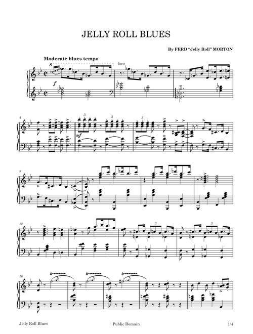 Original Jelly Roll Blues – Jelly Roll Morton