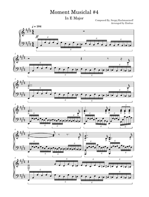 Moment musicaux, Op.16 No. 4 – Sergei Rachmaninoff: In a Major Key