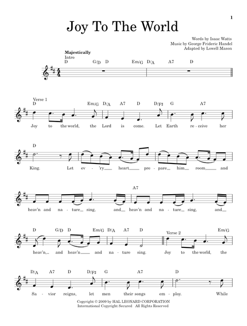 Joy To The World - Isaac Watts, Lowell Mason (Pro Vocal)