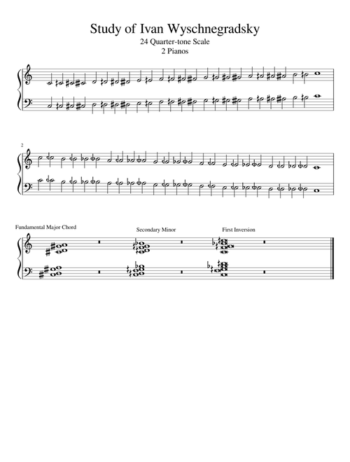 Quarter-tone Scale