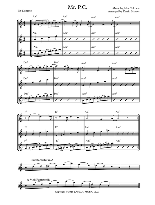 Mr. P.c. (Arr. Katrin Scherer) - John Coltrane (Alto Sax Solo)