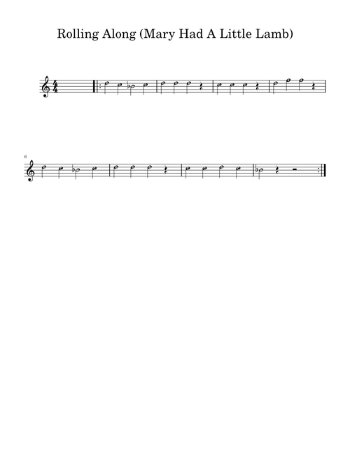 Rolling Along (Mary Had A Little Lamb) - Flute