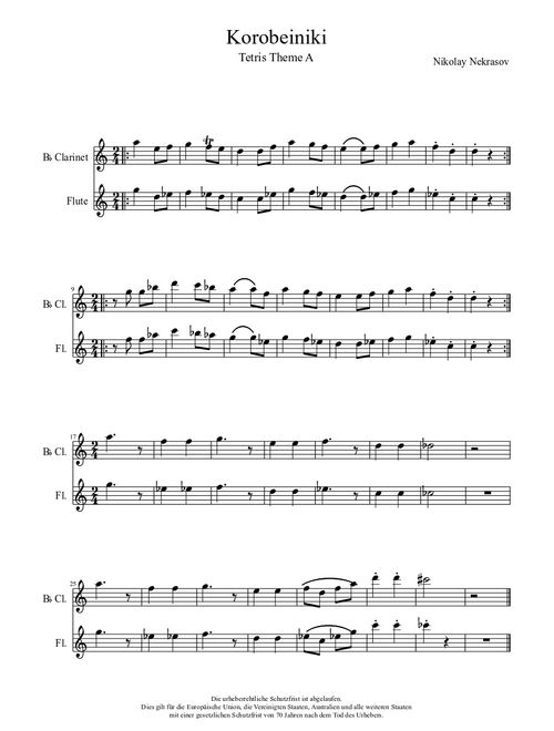 Korobeiniki (easy)
