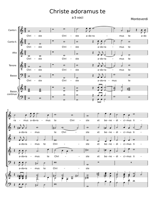 Adoramus te, Christe - Claudio Monteverdi
