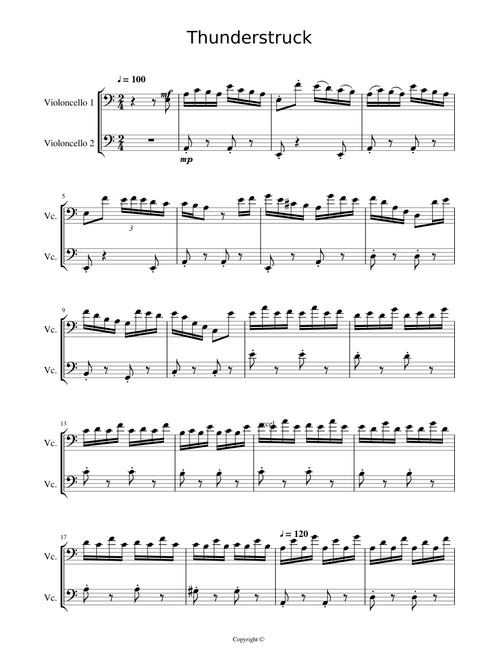 Thunderstruck by 2Cellos