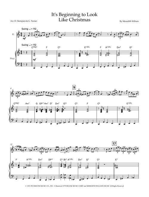 It's Beginning To Look Like Christmas (Arr. Debra E. Stempien, Gregory H. Turner) - Johnny Mathis (Flute and Piano)