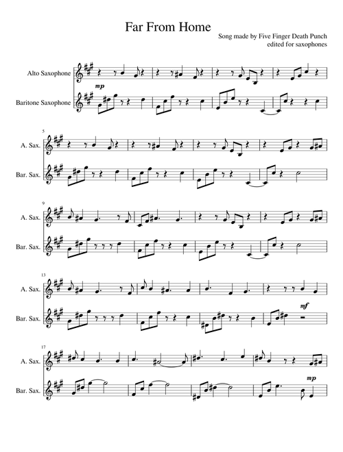 Far From Home Sax Edit