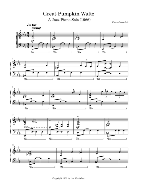Great Pumpkin Waltz by Vince Guaraldi (1966)
