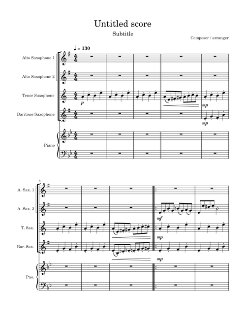Luigis Mansion: Dark Moon for Sax Quartet