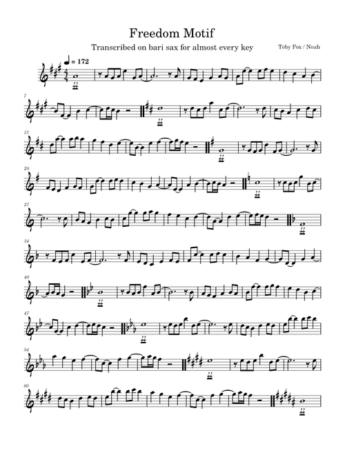 Freedom Motif for Bari Sax