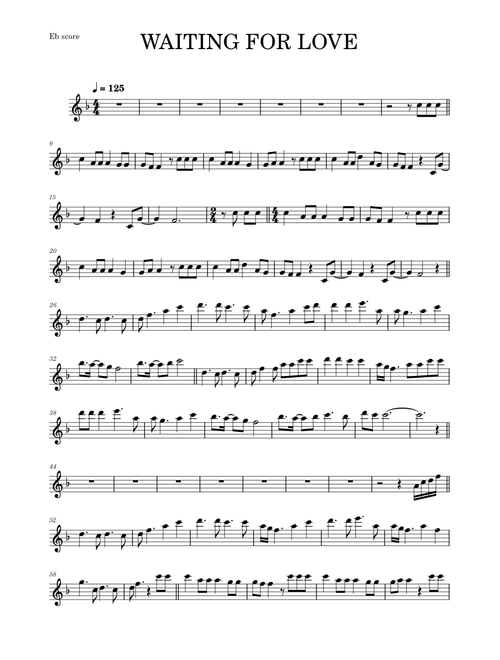 Waiting for love – Avicii (ALTO SAX RMX)