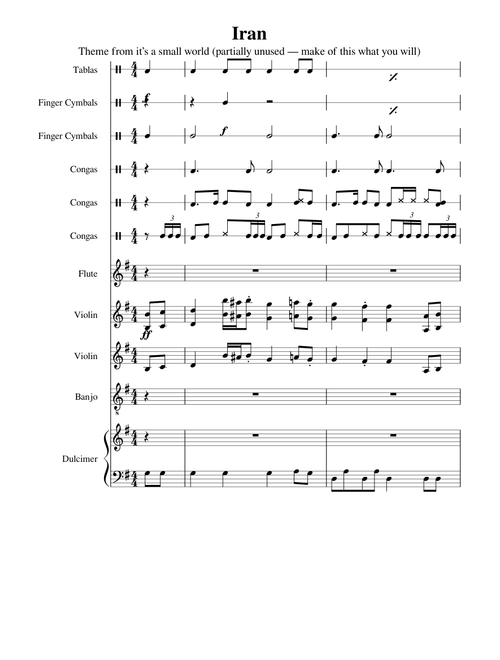 It's A Small World (Unused Iran Theme) – Sherman Brothers
