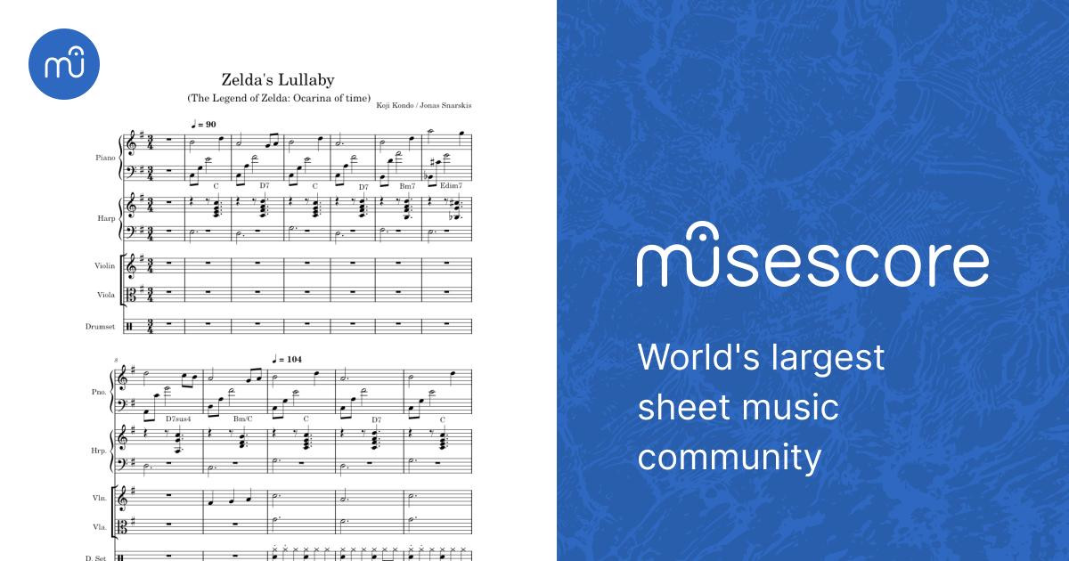 Zelda's Lullaby – Koji Kondo Polyrhythmic rearrangement Sheet music for ...