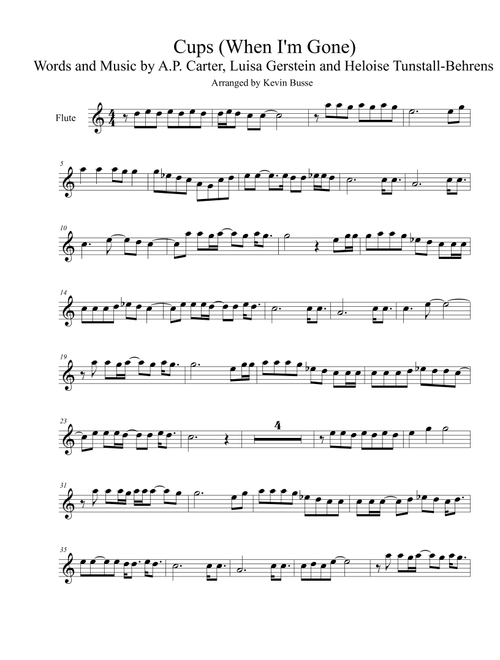 Cups (When I'm Gone) (Arr. Kevin Busse) - Anna Kendrick (Flute Solo)