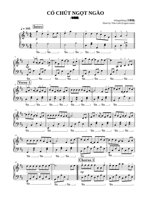 有點甜 (Có chút ngọt ngào) – Uông Tô Lang