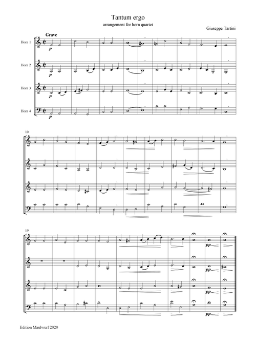 Tantum Ergo (Arr. Edition Maulwurf) - Giuseppe Tartini (Brass Ensemble)