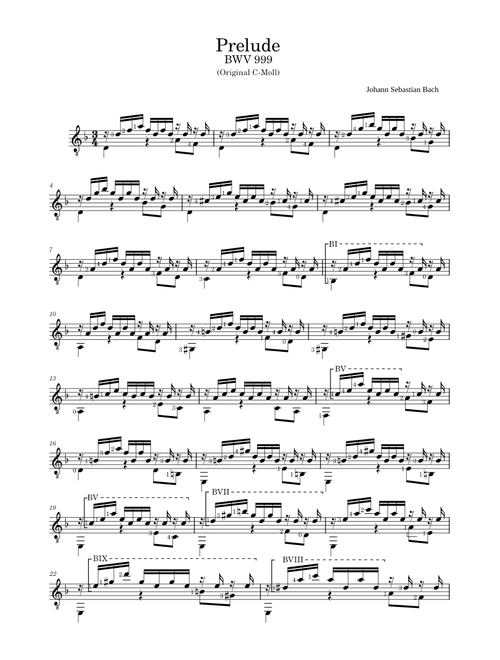 Prelude In C Minor, BWV 999 – Johann Sebastian Bach