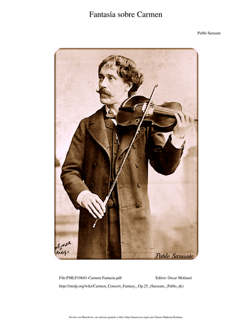Sarasate, Fantasía sobre Carmen [Carmen Fantasy]