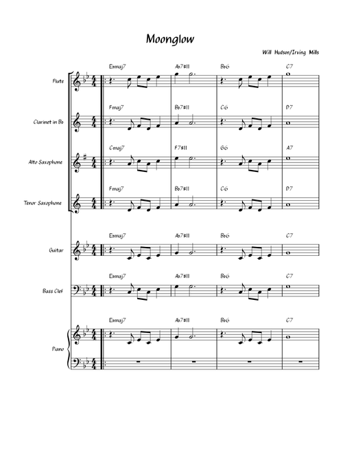 Moonglow – Will Hudson, Irving Mills , for Jazz Combo