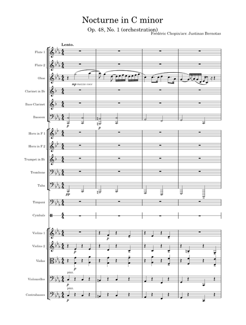 Nocturne in C minor Op. 48 No.1 (orchestration)
