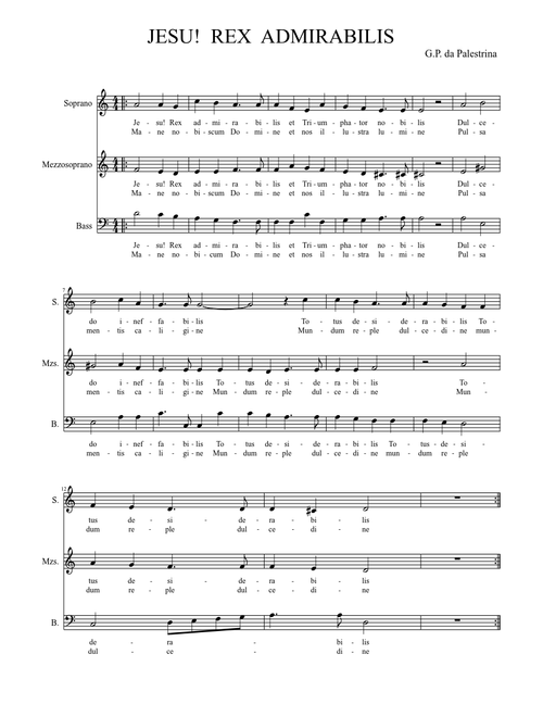 Jesu! Rex Admirabilis di Palestrina