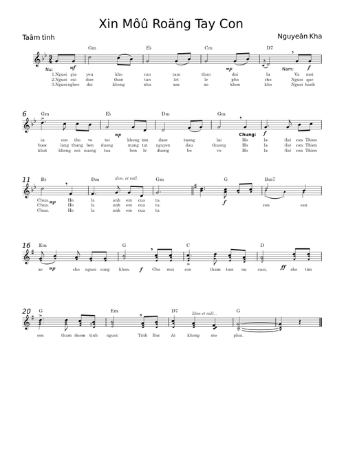 Xin Mở Rộng Tay Con - Nguyên Kha