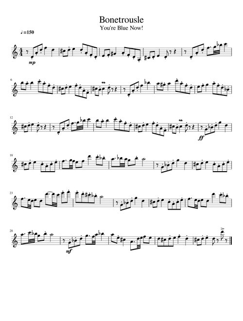 Undertale - Bonetrousle clarinet solo