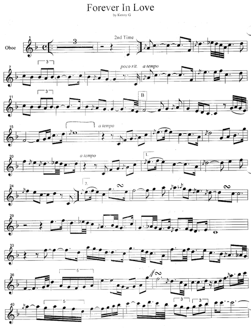 Forever In Love (Arr. R G Roth) - Kenny G (Woodwind Ensemble)