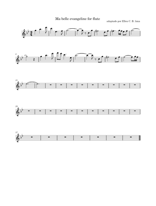 Ma belle evangeline – Randy Newman Ma belle evangeline – for flute