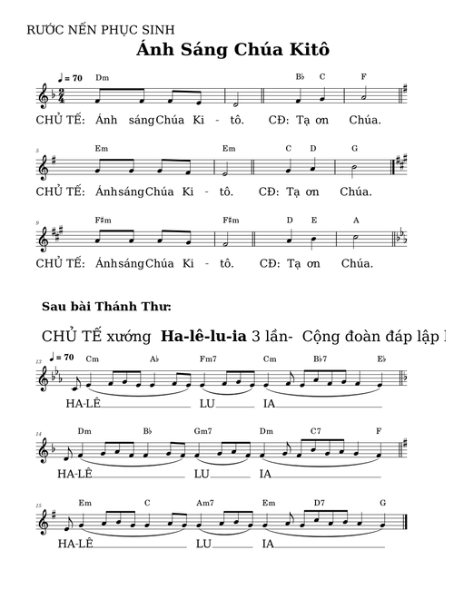 ÁNH SÁNG CHÚA KI-TÔ- HALLELUIA
